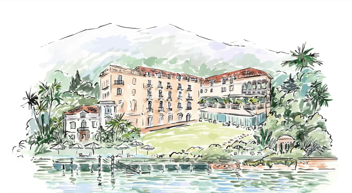 Lakefront view at Raffles Lake Como, one of the new hotels opening in 2027